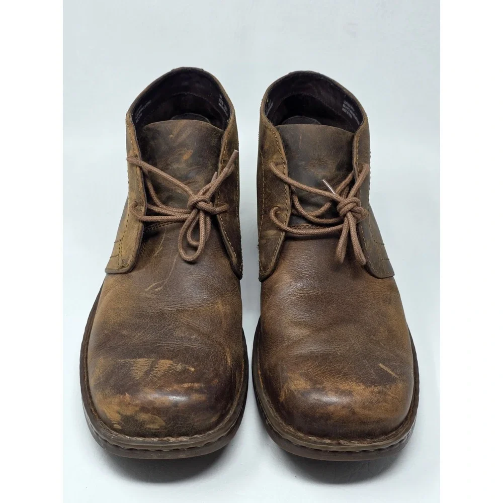 Born Harrison Men's Leather Casual Distressed Chukka Boot Sz 14M Brown Pre-owned